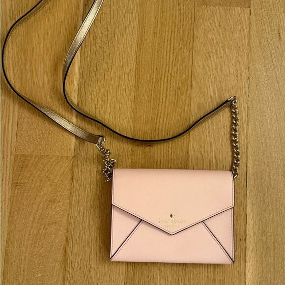 Kate Spade Pink Clutch with Gold Chain - Picture 1 of 9